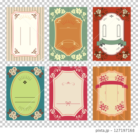 和風フレーム枠セット 127197168