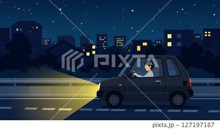 光きらめく夜の街へ!幻想的な都会のナイトドライブ 光きらめく夜の街へ!幻想的な都会のナイトドライブ 127197187