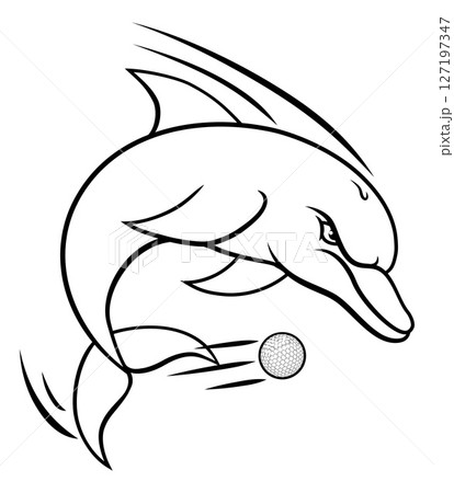 Dolphin Animal Golf Ball Sports Team Mascot 127197347