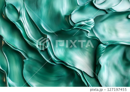 Flowing Colors in Oil Paint Abstraction Creating a Soothing Aesthetic Landscape. Generative AI 127197455