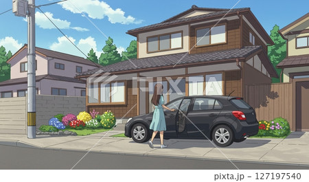 マイホームと愛車！日常に寄り添う女性のカーライフ 127197540