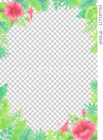 水彩芙蓉框（垂直、封閉式） 127197783