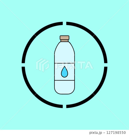 mineral water bottle vector icon 127198550