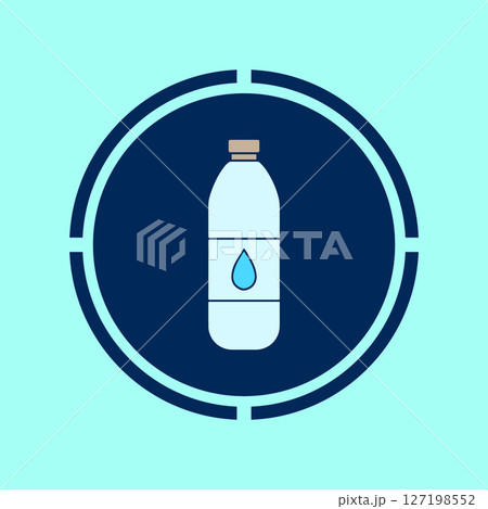 mineral water bottle vector icon 127198552