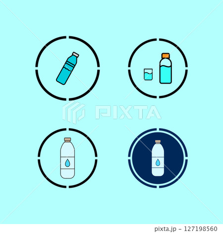 water bottle icon vectors illustration 127198560