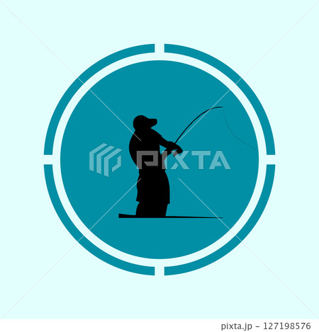 fishing person icon vectors illustration 127198576