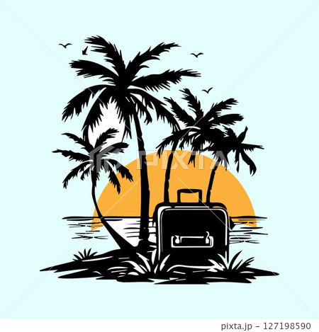 beach sun set 127198590