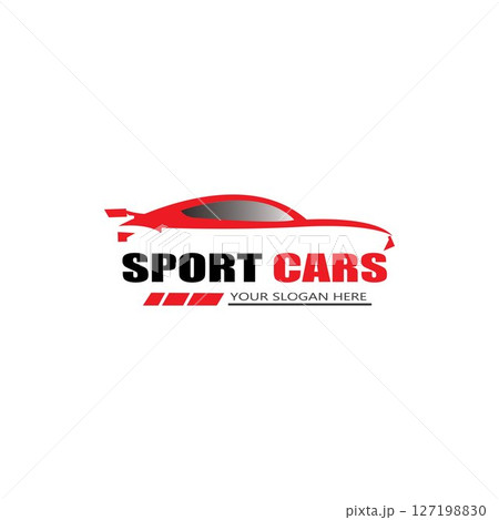 sport car logo template design vector - Vector 127198830