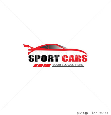 sport car logo template design vector - Vector sport car logo template design vector - Vector 127198833