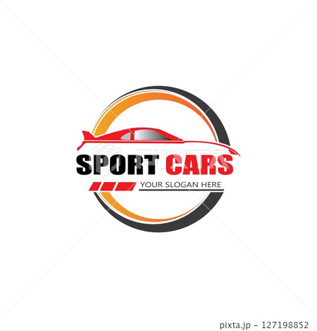 sport car logo template design vector - Vector sport car logo template design vector - Vector 127198852