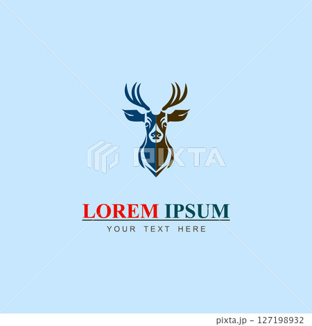 simple deer head logo simple deer head logo 127198932