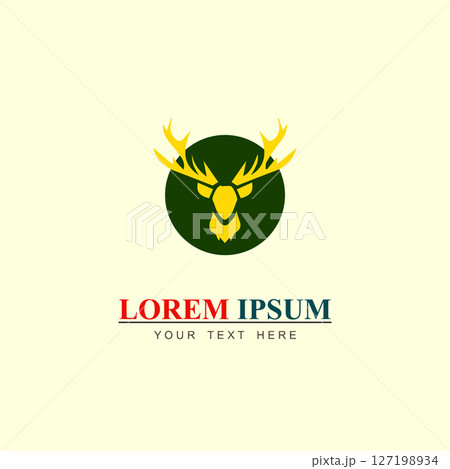 deer antler logo, design symbol 127198934