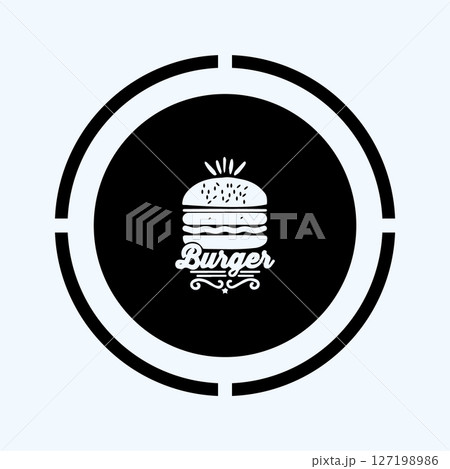 single burger icon vectors illustration 127198986