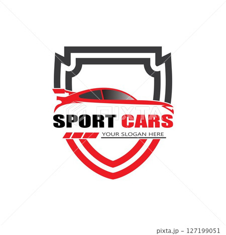 sport car logo template design vector - Vector sport car logo template design vector - Vector 127199051