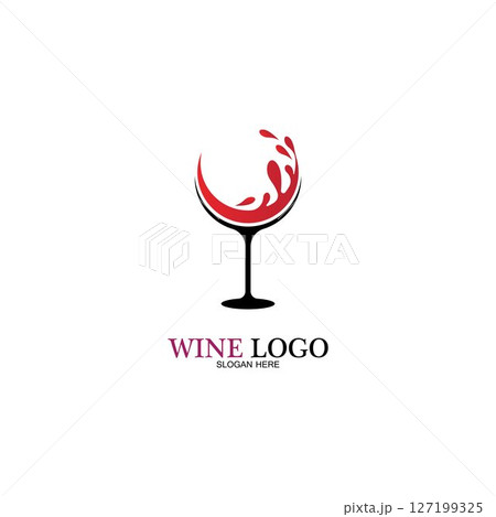 Wine logo design template.vector illustration of icon-vector 127199325