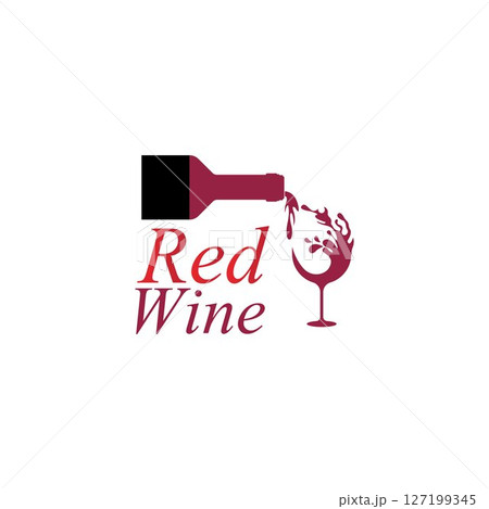 Wine logo design template.vector illustration of icon-vector 127199345