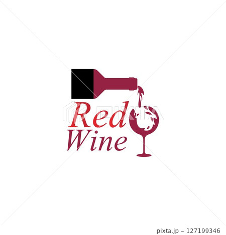 Wine logo design template.vector illustration of icon-vector 127199346