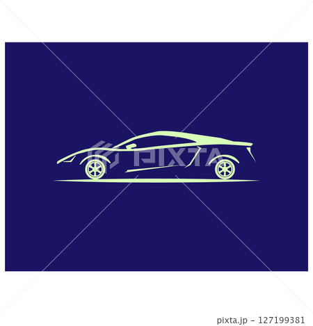 simple sports car icon, vectors illustration 127199381