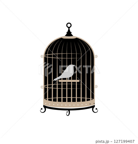bird in a cage icon design vectors illustration 127199407