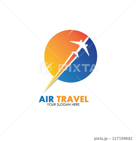Air Travel logo vector icon design template-vector 127199682