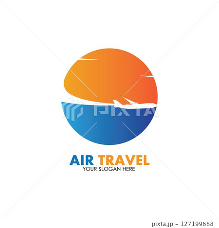Air Travel logo vector icon design template-vector 127199688