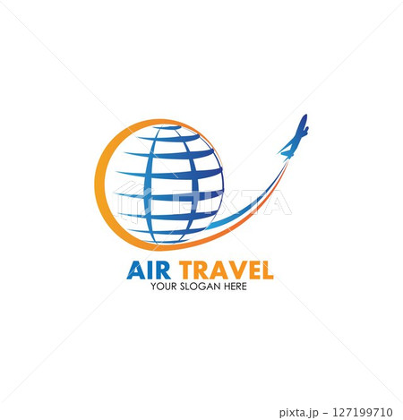 Air Travel logo vector icon design template-vector 127199710