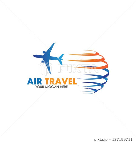 Air Travel logo vector icon design template-vector 127199711