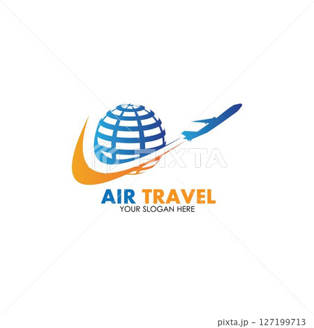 Air Travel logo vector icon design template-vector 127199713