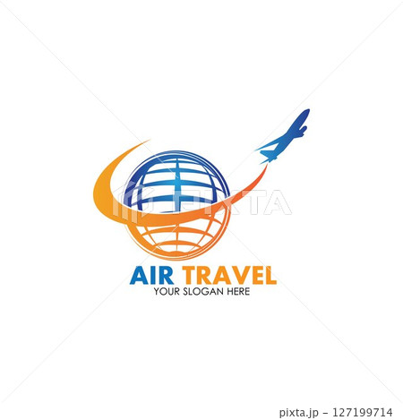 Air Travel logo vector icon design template-vector 127199714
