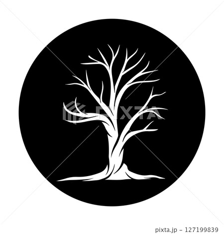 simple tree decor silhouette vector image 127199839