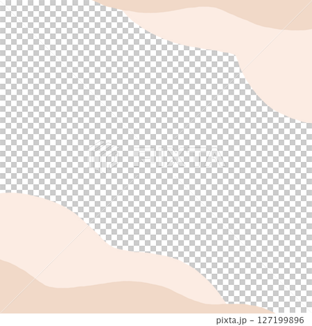 Wave pattern watercolor background material, beige dull color frame 127199896