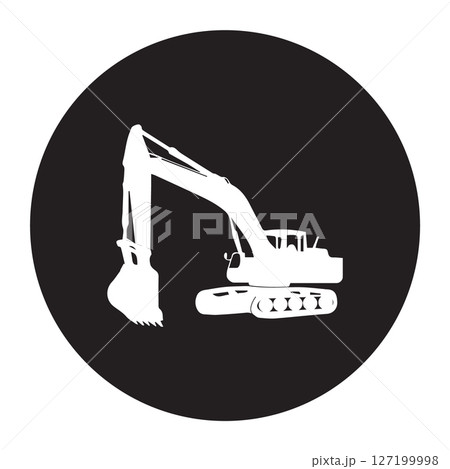 Excavator heavy equipment vehicle icon 127199998