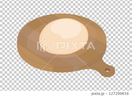 まな板の上で生地を切り分けるイラスト まな板の上で生地を切り分けるイラスト 127200658