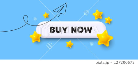 Buy now search bar. Share plane line icon. Buy Now tag. Special offer price sign. Advertising Discounts symbol. Search button with 3d stars. Vector 127200675