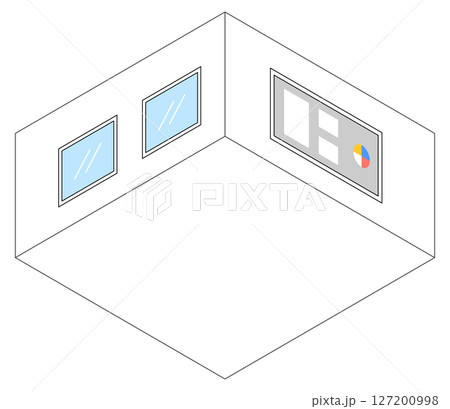 立体的な部屋のイラスト ベクター 立体的な部屋のイラスト ベクター 127200998