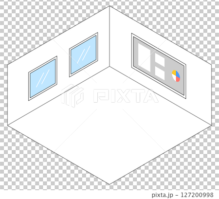 Three-dimensional room illustration vector 127200998