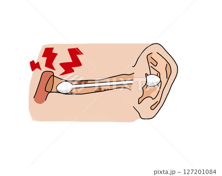 耳かきのイラスト（綿棒2） 127201084