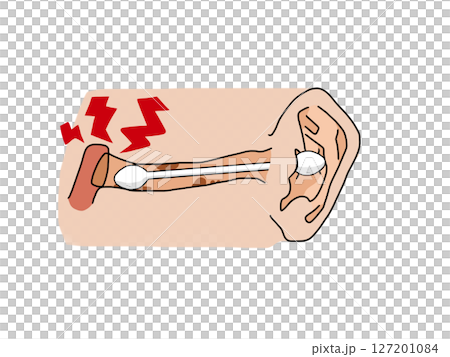 耳かきのイラスト（綿棒2） 127201084