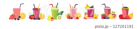 Delicious Smoothie Collection: 8 Vibrant Fruit and Vegetable Blend Images Delicious Smoothie Collection: 8 Vibrant Fruit and Vegetable Blend Images 127201191