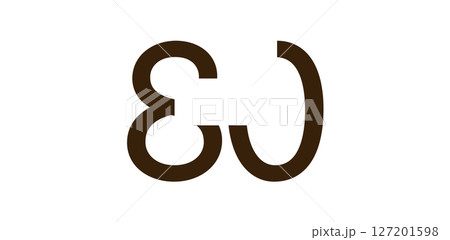 Minimalist Number 80 in Modern Cut-Out Style, Bold Abstract Typeface for Creative Design, Birthday, Anniversary, Poster or Logo Use. Vector Illustration. Minimalist Number 80 in Modern Cut-Out Style, Bold Abstract Typeface for Creative Design, Birthday, Anniversary, Poster or Logo Use. Vector Illustration. 127201598