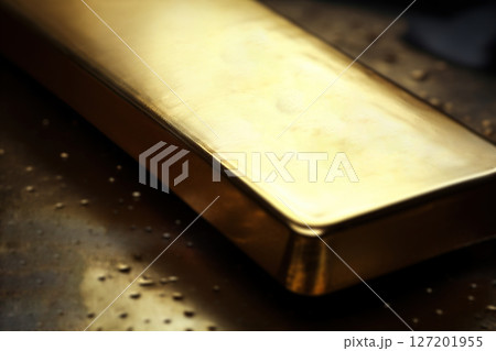 Gold bars. Golden bullions. Treasure and Finance concept. Ai Generative 127201955