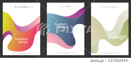 Colorful banner. The gradient design template. A colorful decorative element for decoration and creativity 127202054