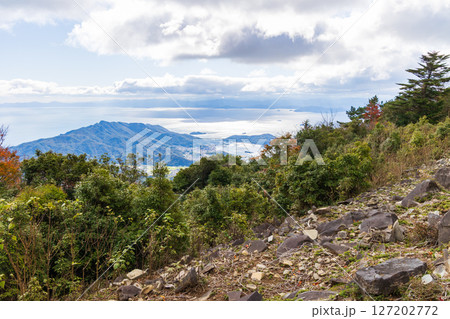 秋の小豆島 紅葉の寒霞渓 星ヶ城東峰山頂 秋の小豆島 紅葉の寒霞渓 星ヶ城東峰山頂 127202772