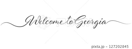 Welcome to Georgia. Welcome sign. Single line design. Design elements for the implementation of a creative idea 127202845