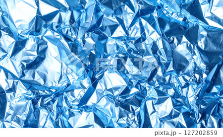 青色のメタリックなペーパーテクスチャー背景 127202859
