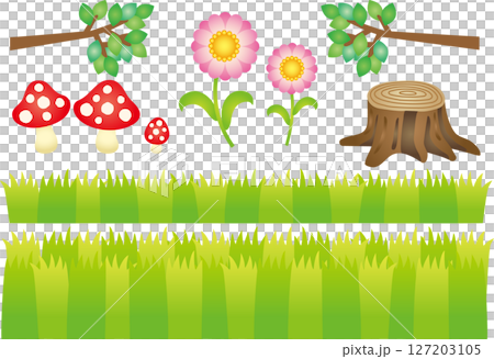 Cute flower illustration material 127203105