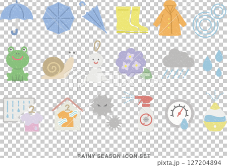 雨季圖標集（郵票） 127204894
