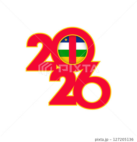 2026 banner with Central African Republic flag inside. 127205136