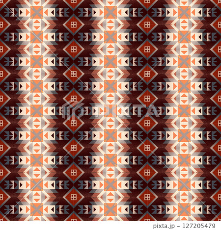 seamless floral ethnic pattern, vector illustration 127205479