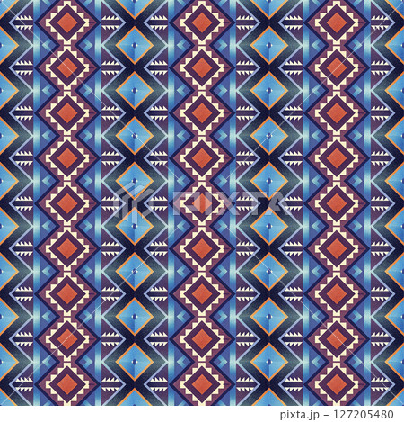 seamless floral ethnic pattern, vector illustration 127205480